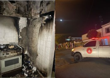 Casa pega fogo após idoso esquecer panela no fogo e dormir