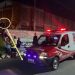 Homem fica ferido após moto cair em asfalto de altura superior a 2,5 metros