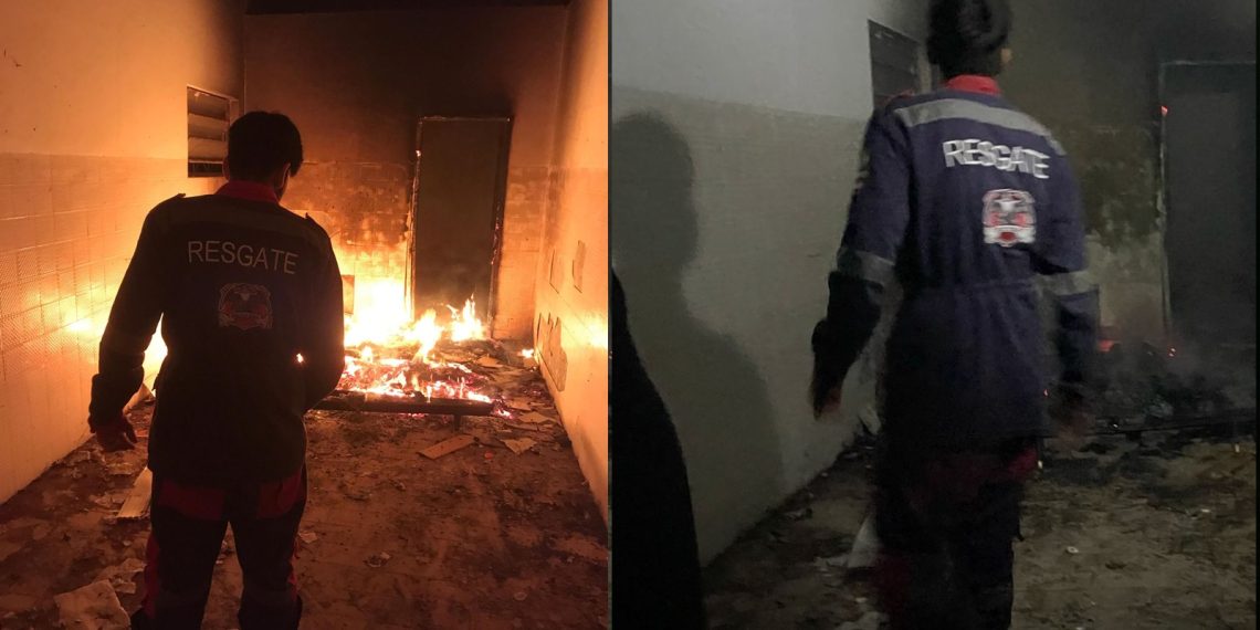 Águia Resgate é acionada para combater incêndio em residência de ex-prefeito