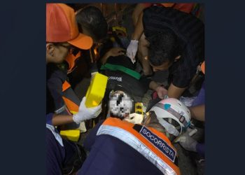 Entregador de delivery fica em estado grave em colisão envolvendo moto e veraneio