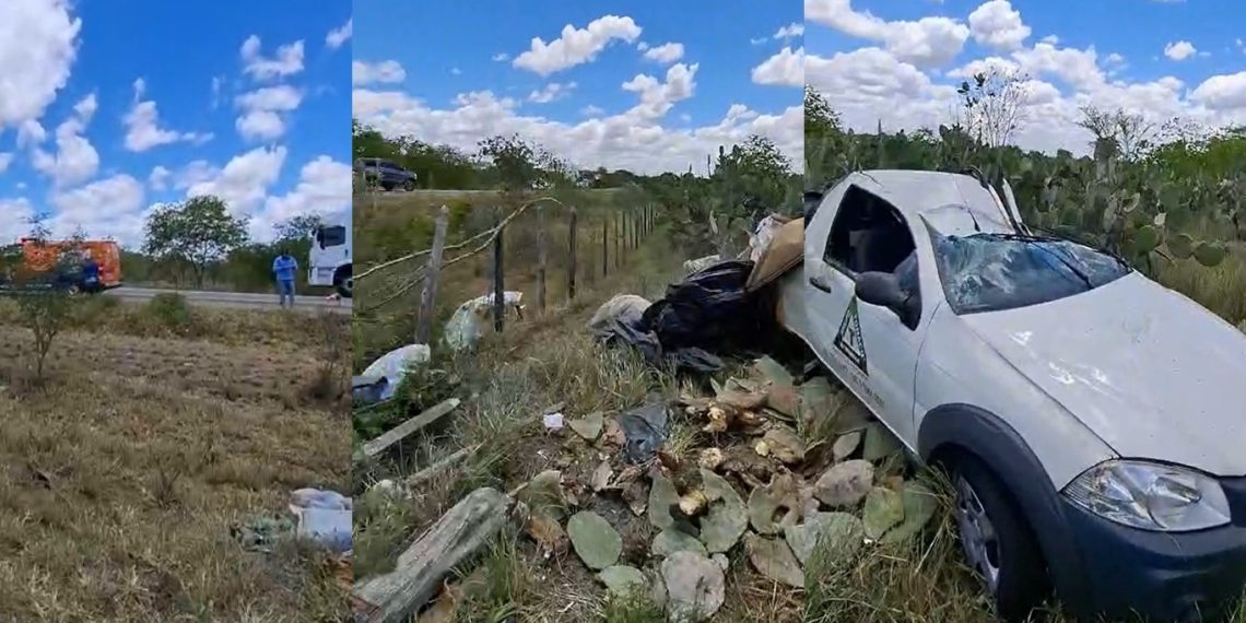 Motorista morre em capotamento na BR 324. Vítima teria evitado uma colisão frontal com uma carreta
