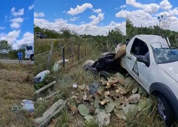 Motorista morre em capotamento na BR 324. Vítima teria evitado uma colisão frontal com uma carreta