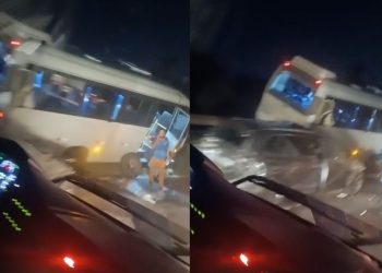 Micro-ônibus com pacientes de TFD de Riachão do Jacuípe se envolve em acidente na BR-324