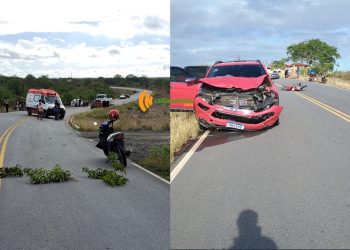 Colisão frontal entre carro e moto deixa uma vítima fatal na BA 412