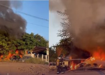 Incêndio destrói cinco carros em pátio do Departamento Municipal de Trânsito de Senhor do Bonfim