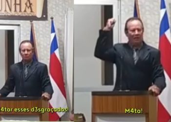 Quase um mês depois de usar a Tribuna da Câmara onde prefeito de Gavião ordena a matança de cães, video viraliza após ser publicado por delegado do Paraná