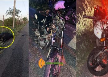 Acidente envolvendo motos e animal deixa duas pessoas feridas na BA-412, entre BR-324 e Barreiros