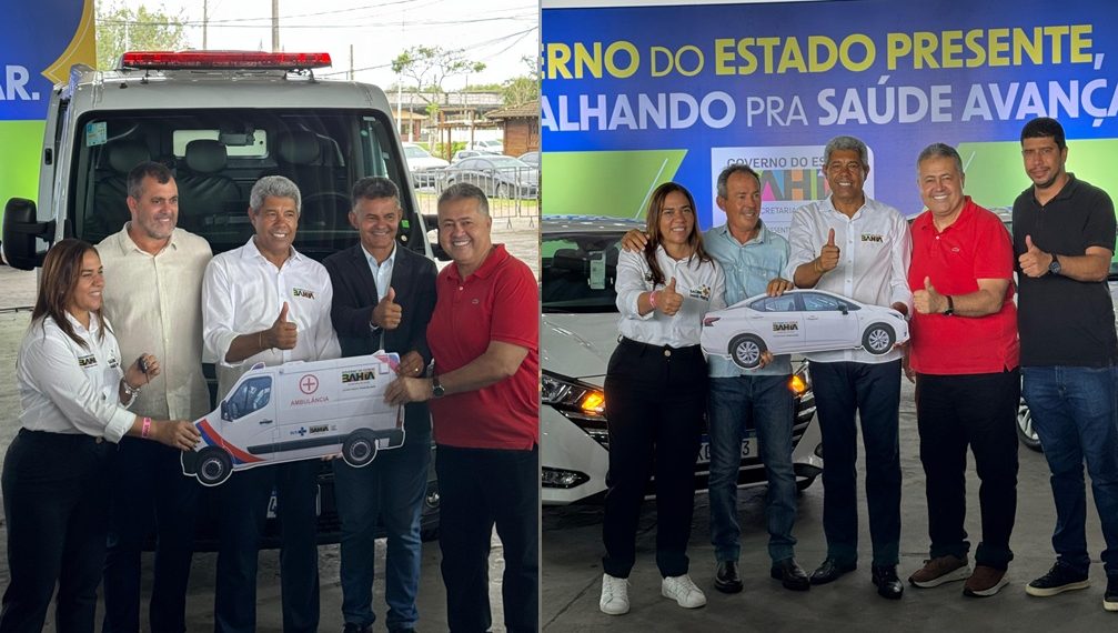 Por indicação de Alex da Piatã, governador entrega ambulância e veículo administrativo para Capim Grosso e Itapicuru respectivamente