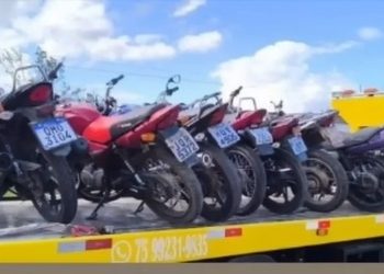 3ª CIA PM apreende dezenas de motocicletas durante manobras perigosas na BA 220