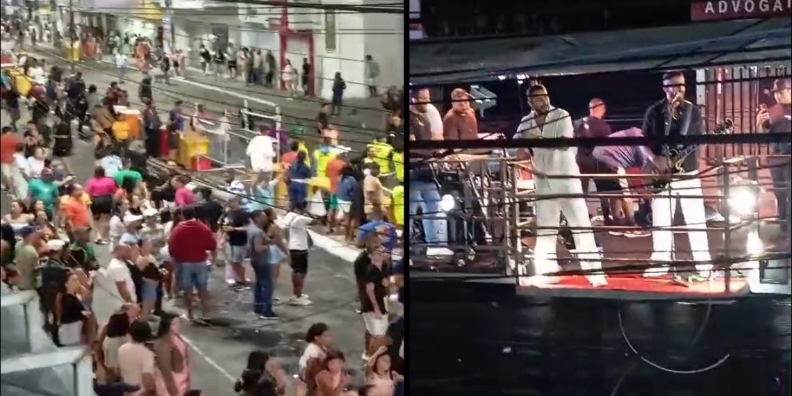 Coité Folia: segunda noite tem público reduzido e ameaça de chuva neste momento que Rafa e Pipo Marques está no circuito