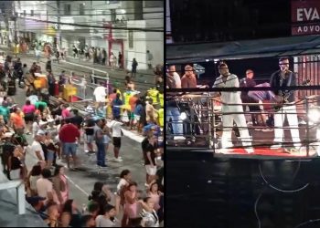 Coité Folia: segunda noite tem público reduzido e ameaça de chuva neste momento que Rafa e Pipo Marques está no circuito