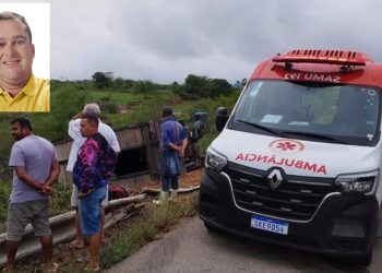 Zelito Maia que concorreu a prefeitura de Araci em 2024 sofre grave acidente na BR 235