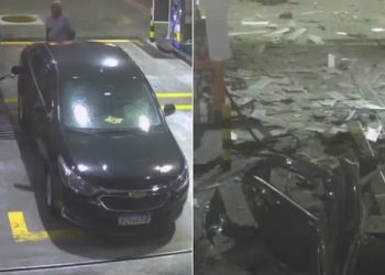 RJ – Carro explode durante abastecimento em posto de combustível – Veja o vídeo