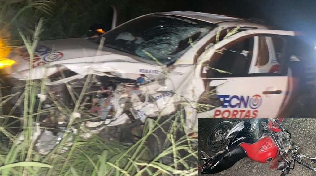 Homem morre em colisão envolvendo moto e carro na BR 116