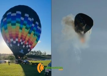 SC – Balão pega fogo e cai; 8 pessoas morrem e 13 sobrevivem (video)