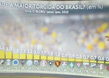 Bahia supera gigantes e assume 9ª maior torcida do Brasil em 2025, diz pesquisa