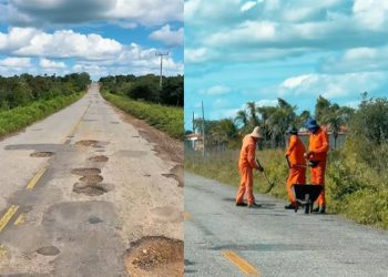 Moradores se frustram com a forma como vem sendo recuperado o trecho da BA 120 Queimadas/Cansanção