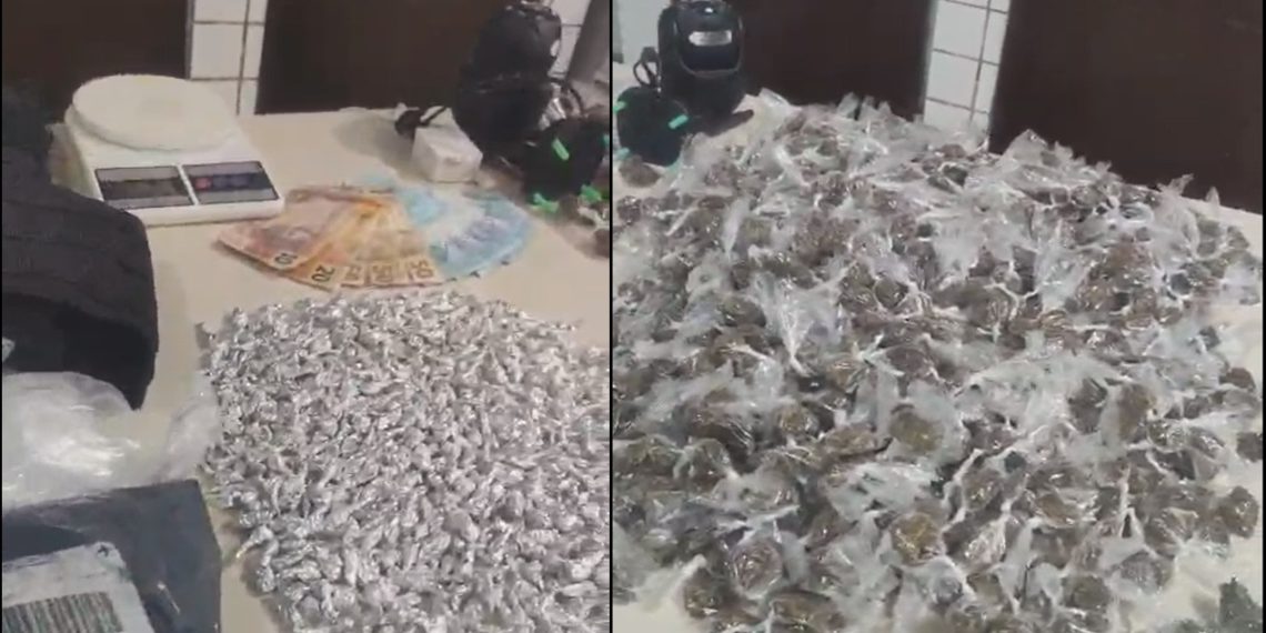 Suspeito de tráfico é preso com grande quantidade de drogas