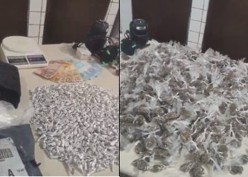 Suspeito de tráfico é preso com grande quantidade de drogas