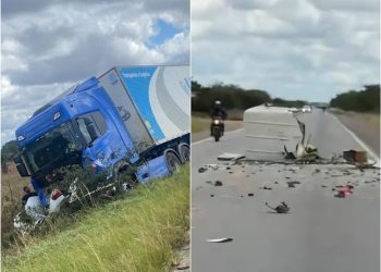 Pastor evangélico morre em colisão envolvendo Fiorino e caminhão na BR 407