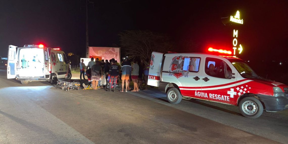 Motociclista fica gravemente ferido em acidente na BA 120. O mesmo teria perdido o controle da moto ao passar em quebra-mola