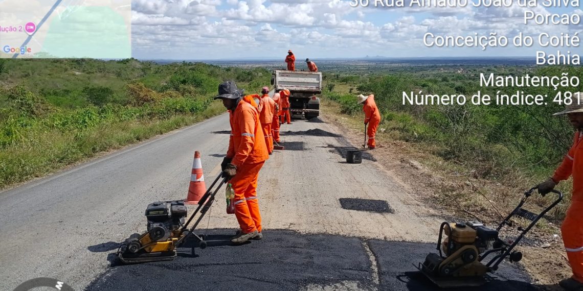 Manutenção do trecho da BA 120 ligando Coité a Riachão teve início na segunda-feira, 25; diz Seinfra