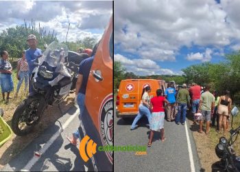 Motociclista do Rio de Janeiro sofre acidente após desviar de animal na BA-120, entre Serra Preta e Riachão do Jacuípe