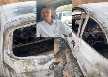 Corpo carbonizado encontrado em carro incendiado na zona rural de Tucano, pode ser de homem que tinha se casado no dia anterior