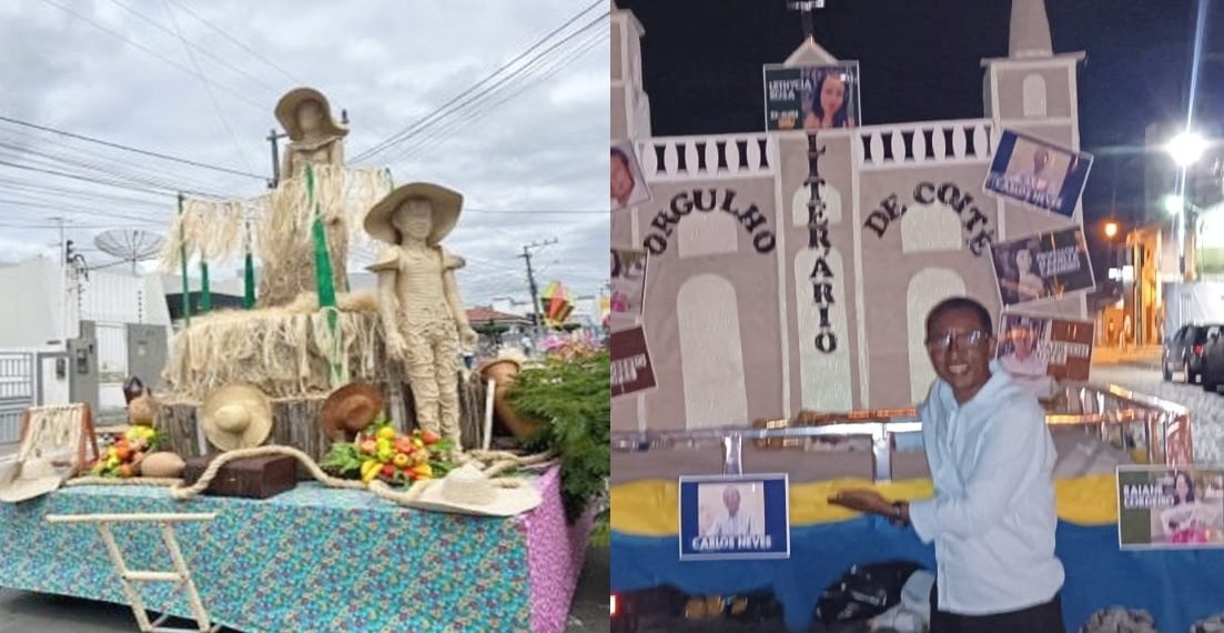 Dupla homenagem: Poeta Carlos Neves não escondeu a emoção por ter seu nome e de sua mãe celebrados no Desfile de 7 de Setembro em Coité