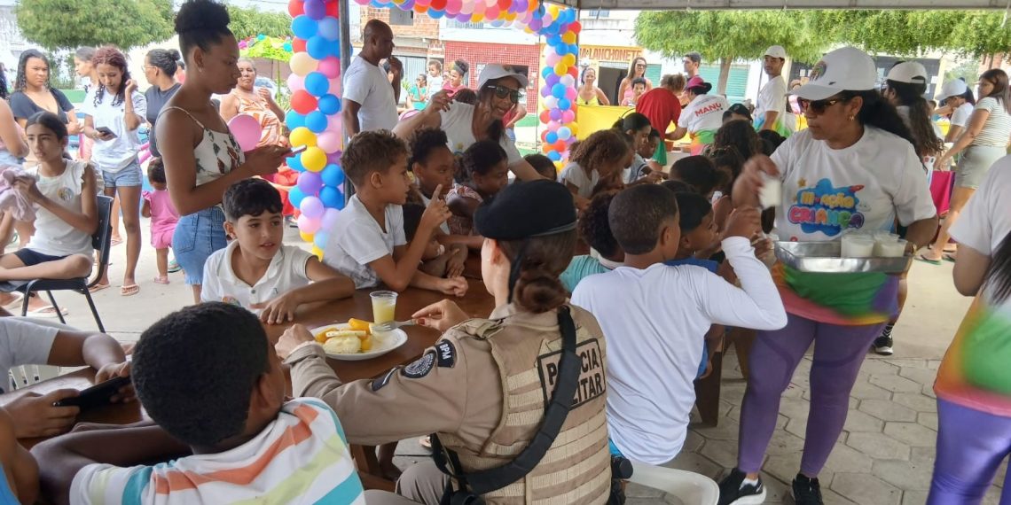 Coité – Polícia Militar participa do Dia das Crianças em Boa Vista com o Projeto Ação Criança e leva alegria a mais de 270 pequenos