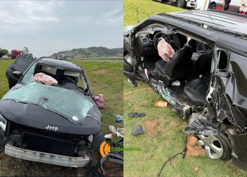 Colisão frontal entre dois carros deixa 4 feridos na BR 101 em Santa Catarina; duas vítimas são naturais de Retirolândia-BA