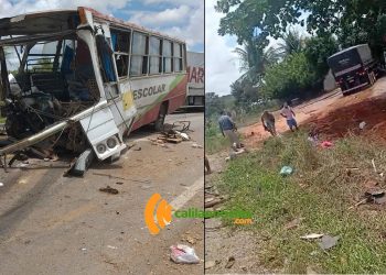 Colisão envolvendo ônibus e carreta deixa mortos e feridos na BR 116 Norte