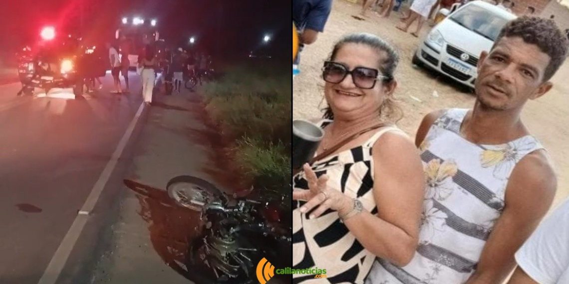 Casal de namorados morre após moto ser atingida por carro na BA 084 em Irará. Mulher é natural de Valente