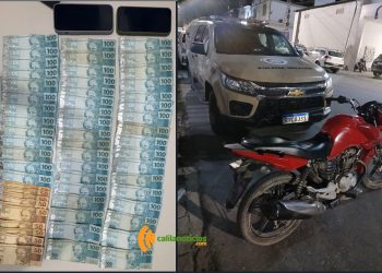 Dupla é presa em flagrante ao tentar extorquir R$ 5,3 mil de auxiliar de cozinha por moto furtada em Coité