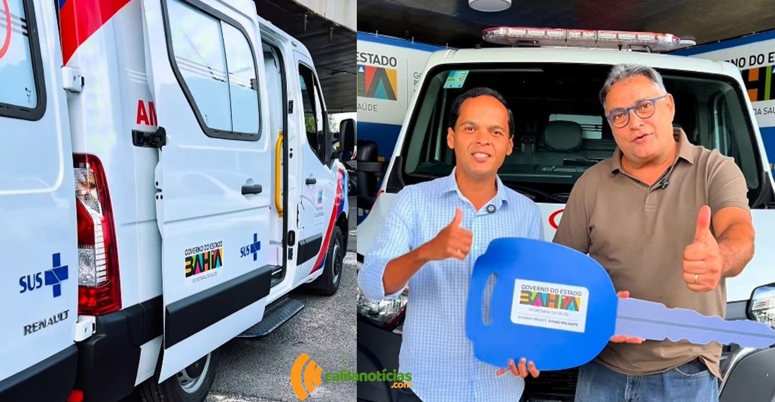Deputado Luciano Araújo entrega nova ambulância para reforçar a frota da saúde de Conceição do Coité