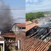 Homem em surto psicótico ateia fogo em sofá e parte da casa é destruída