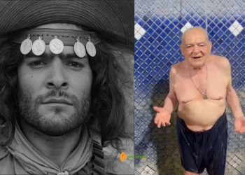 Ator Othon Bastos retorna a Tucano após 87 anos e se emociona com banho nas águas termais de Caldas do Jorro