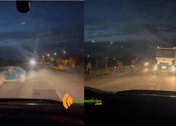 Imprudência quase resulta em novas colisões enquanto brigadistas se deslocavam para atendendimento à vítima na BR-324