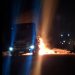Caminhão fica parcialmente destruído após pegar fogo na BR 324 entre Riachão do Jacuípe e Tanquinho