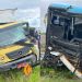 Colisão entre caminhão baú e ônibus na BR-324 deixa dois mortos e vários feridos