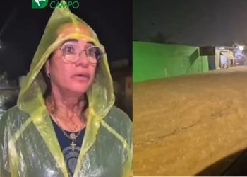 Prefeita Keinha visita áreas alagadas após chuva histórica