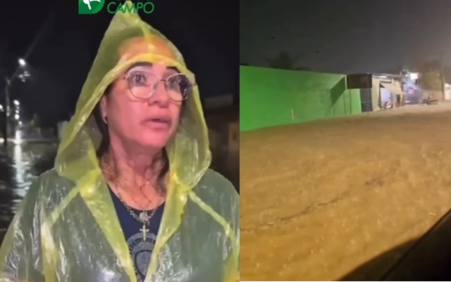 Prefeita Keinha visita áreas alagadas após chuva histórica