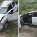 Mulher morre e homem fica ferido em capotamento na BA 131