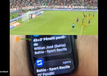 Aplicativo notifica pênalti perdido pelo Bahia antes da cobrança e intriga torcedores (vídeo)