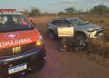 Colisão entre carro e motocicleta deixa três feridos na região do povoado São João