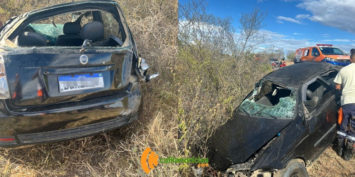 Idoso morre em capotamento na BA 233, sentido Riachão do Jacuípe – Pé de Serra