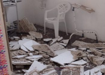 Teto de hospital de Lamarão desaba e pacientes são transferidos para Serrinha e Santa Bárbara