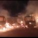 Incêndio atinge distribuidora de bebidas e destrói pelo menos caminhões