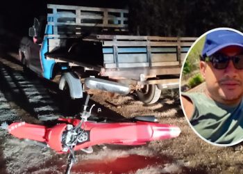 Empresário morre após colidir moto em caminhonte parada por problemas mecânicos