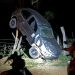 Cerca de arame impede carro capotar dentro de fazenda; cena chamou a atenção